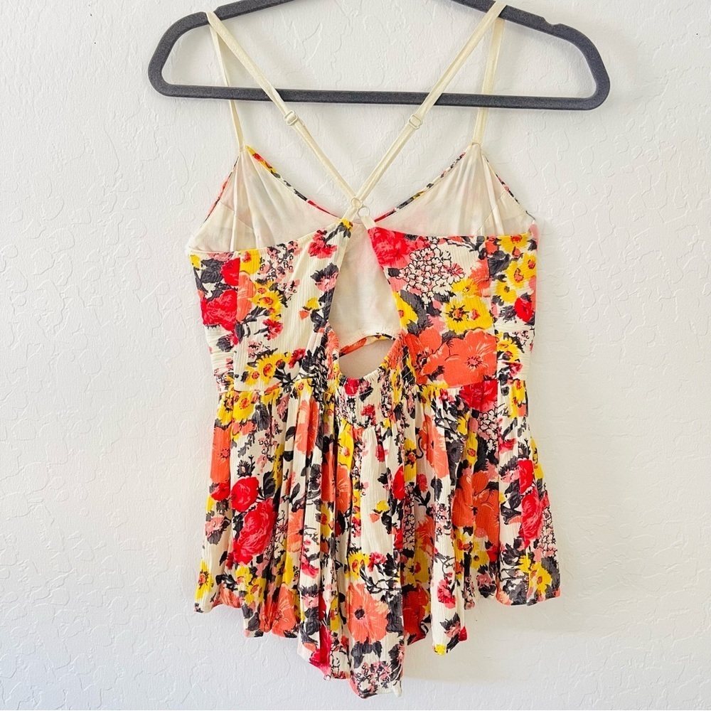 Free People Floral Camisole in Orange and Yellow - Picture 4 of 8
